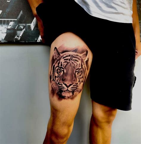 tiger leg tattoo